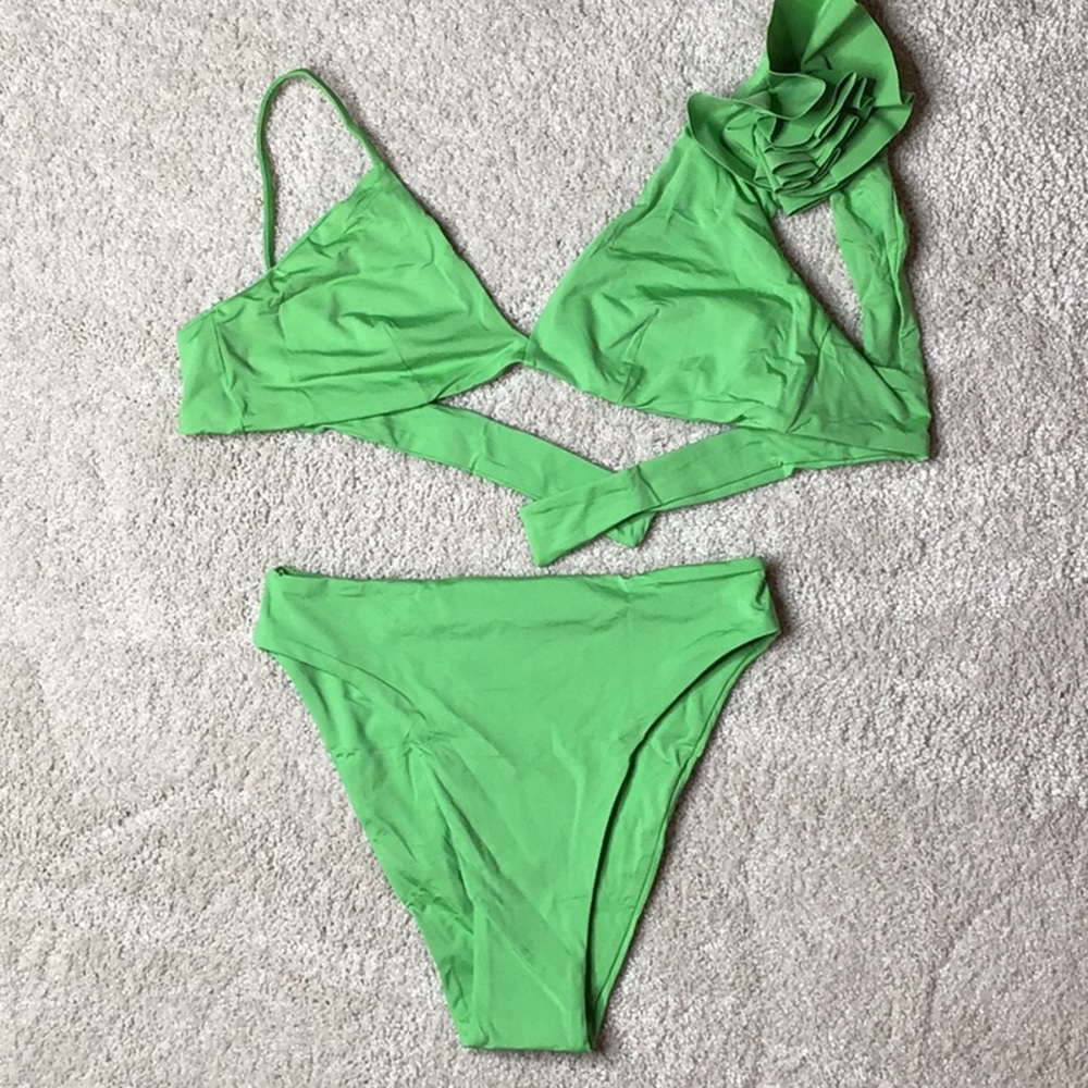 Maygel Coronel Nereida Swim Two Piece - Green - One Side